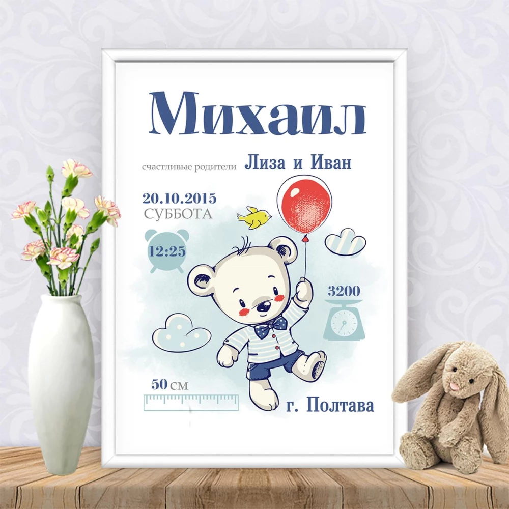 Метрика “Мишка с воздушным шариком“