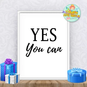 Изображение товара - Постер мотивационный “Yes you can“ (Да, ты сможешь)