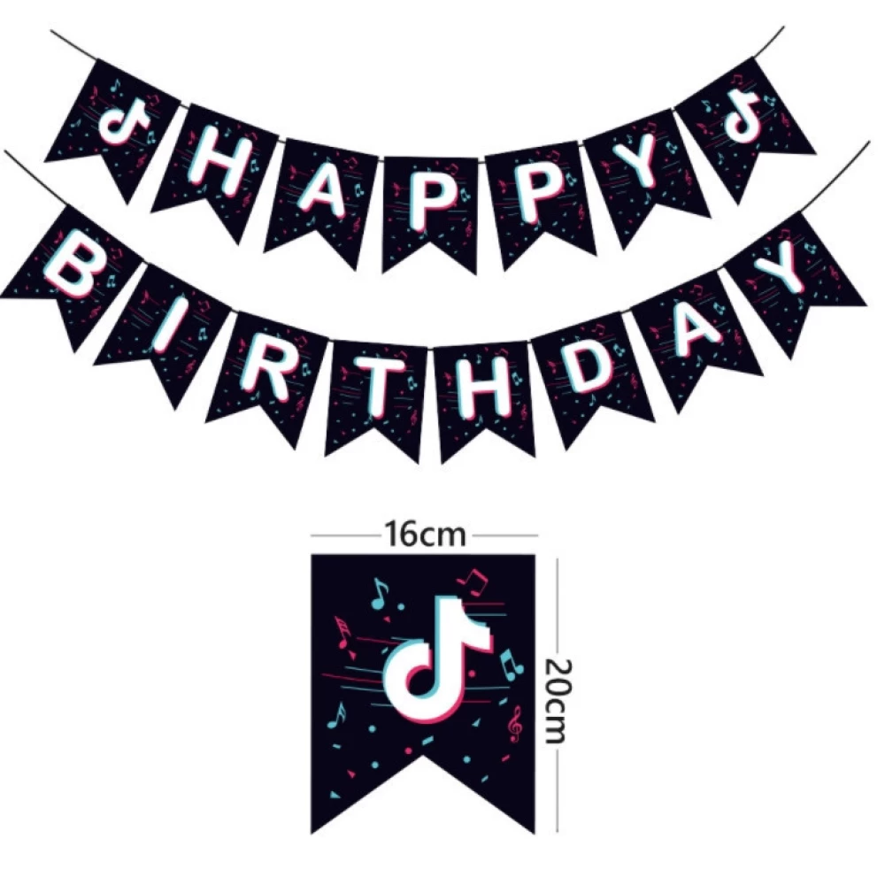Гірлянда Happy Birthday “Тік Ток“