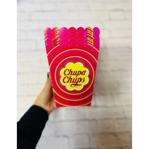 Зображення товара - Коробочка для попкорна “ЧупаЧупс“ 15,5*11,5*9,5 см - поштучно