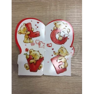 Изображение товара - Листівка вітальна (Валентинка-половинка) “Love мишки.!“