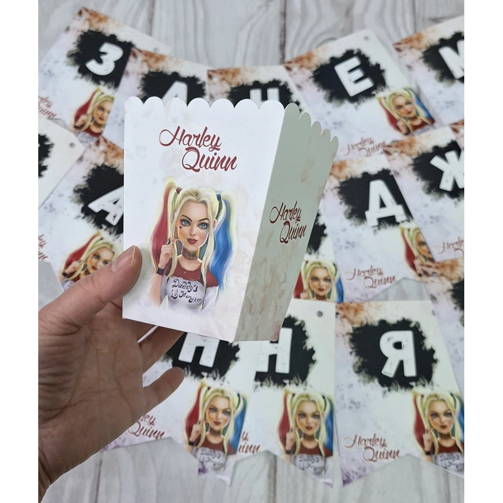 Коробочка “Харлі Квін“ для попкорна 10 см